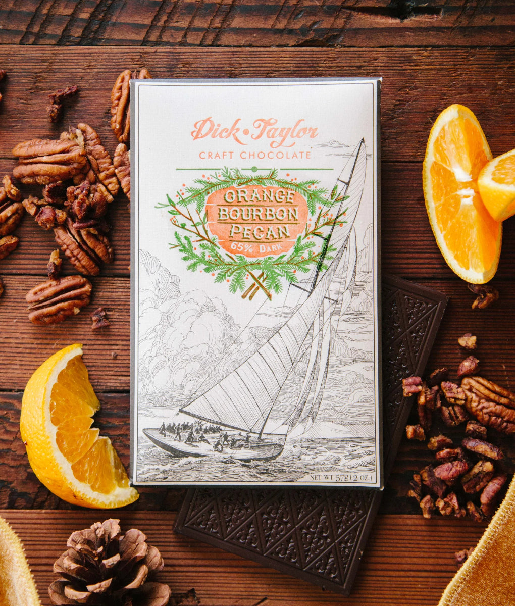 Orange Bourbon Pecan (65% dark) Seasonal Release