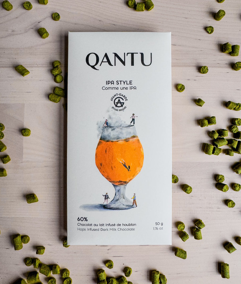 Like an IPA! Hops Infused chocolate (60% milk)